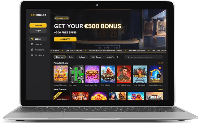 HighRoller Casino Canada Desktop